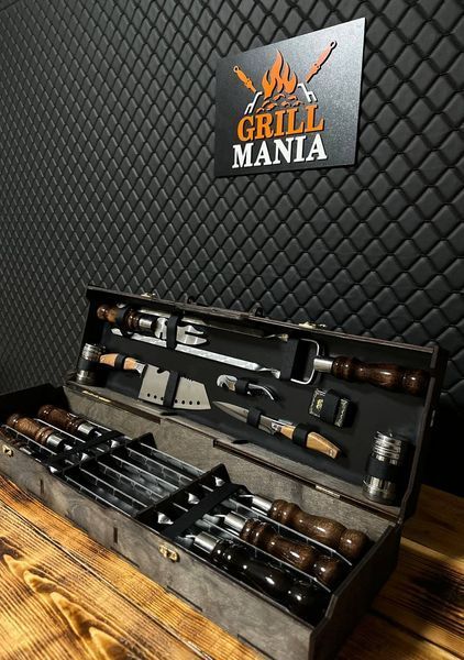 Набір шампурів у кейсі з фанери "BOX - 14" box-14 фото