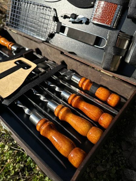 Набір шампурів у кейсі з фанери "Вох ХХL-5" box xxl-5 фото