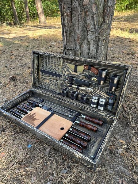 Набір шампурів у дерев'яному кейсі "ДАЧНИЙ" Дачний фото