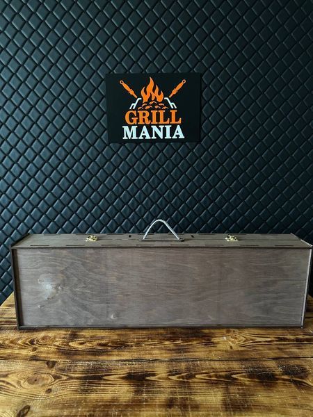 Набір шампурів у кейсі з фанери "Box - 18" box 18 фото