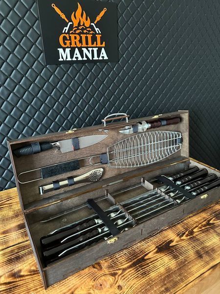 Набір шампурів у кейсі з фанери "Box - 11" box 11 фото