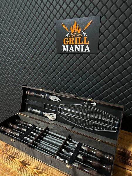 Набір шампурів у кейсі з фанери "BOX - 9" Вох-9 фото