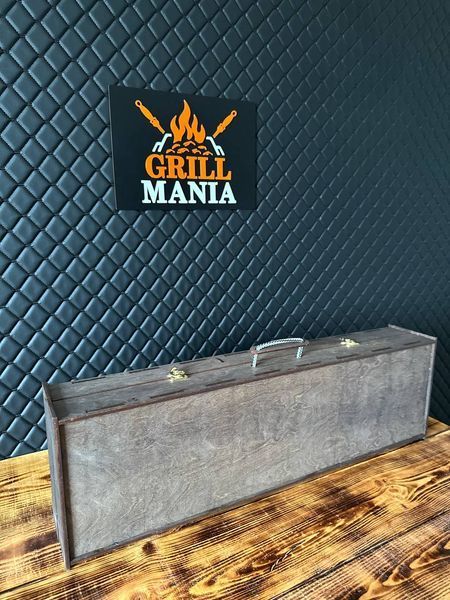 Набір шампурів у кейсі з фанери "Box - 30" box 30 фото