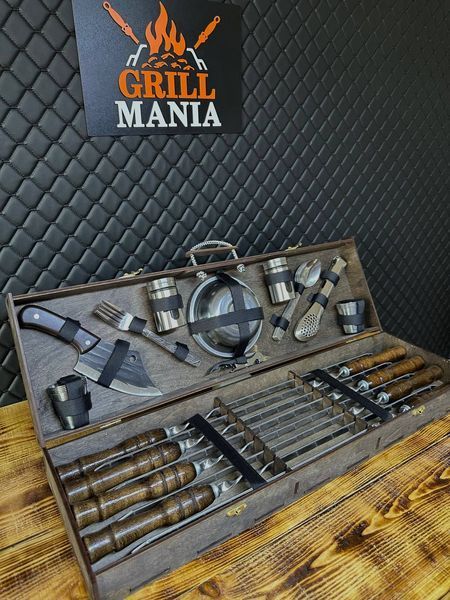 Набір шампурів у кейсі з фанери "Box - 45" box 45 фото