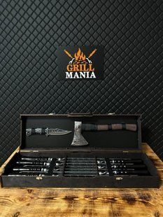 Набір шампурів у кейсі з фанери "BOX-10" Box 10 фото