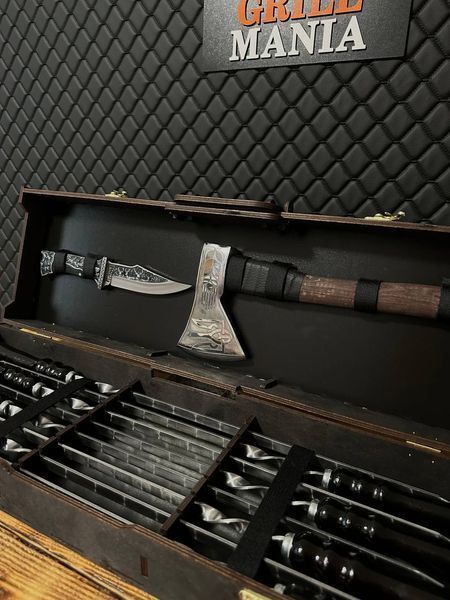 Набір шампурів у кейсі з фанери "BOX-10" Box 10 фото