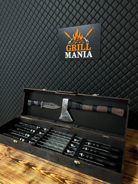 Набір шампурів у кейсі з фанери "BOX-10" Box 10 фото
