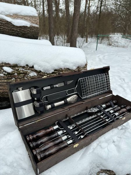 Набір шампурів у кейсі з фанери "Box - 18А" Вох-18А фото