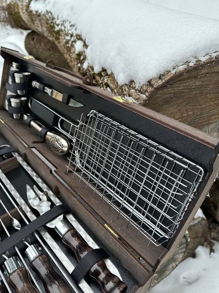 Набір шампурів у кейсі з фанери "Box - 18А" Вох-18А фото